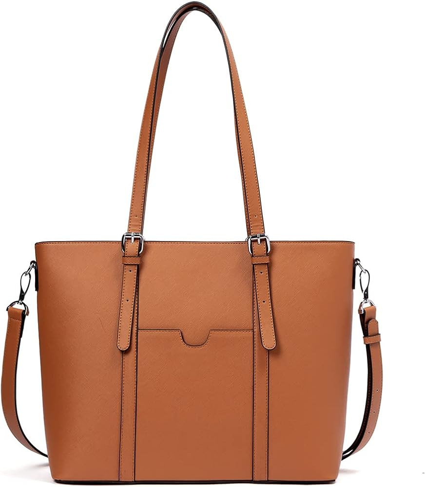 BOSTANTEN Womens Leather Laptop Tote Office Shoulder Handbag Vintage Briefcase 15.6 inch Computer... | Amazon (US)