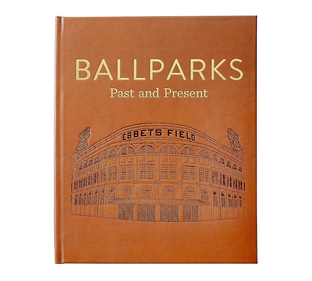 Leather Ballparks Coffee Table Book, Tan | Pottery Barn (US)