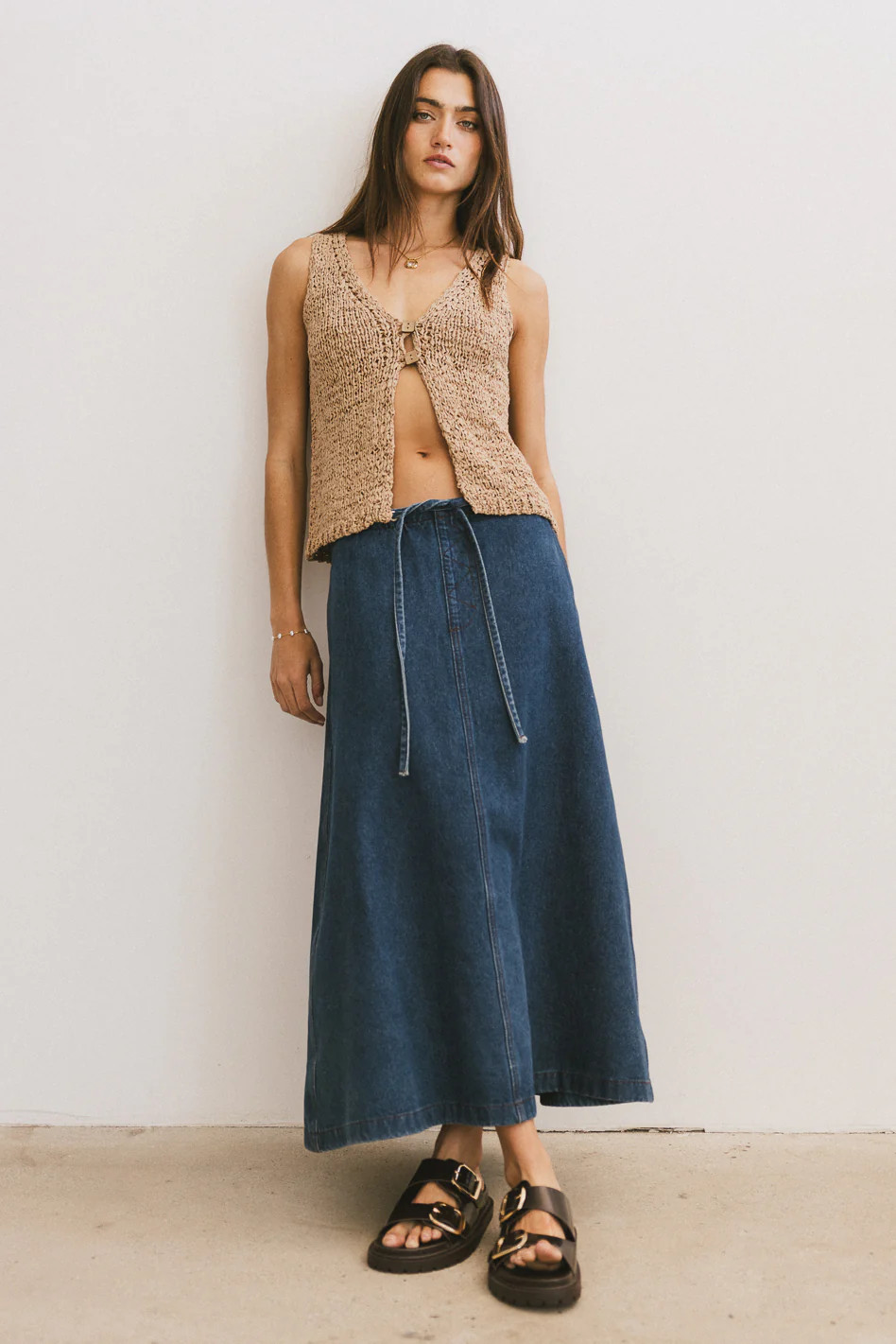 Arlo Denim Maxi Skirt | Böhme US