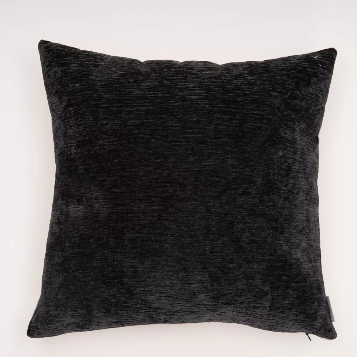20"x20" Oversize Dainty Chenille to Linen Reverse Square Throw Pillow Black - Evergrace | Target