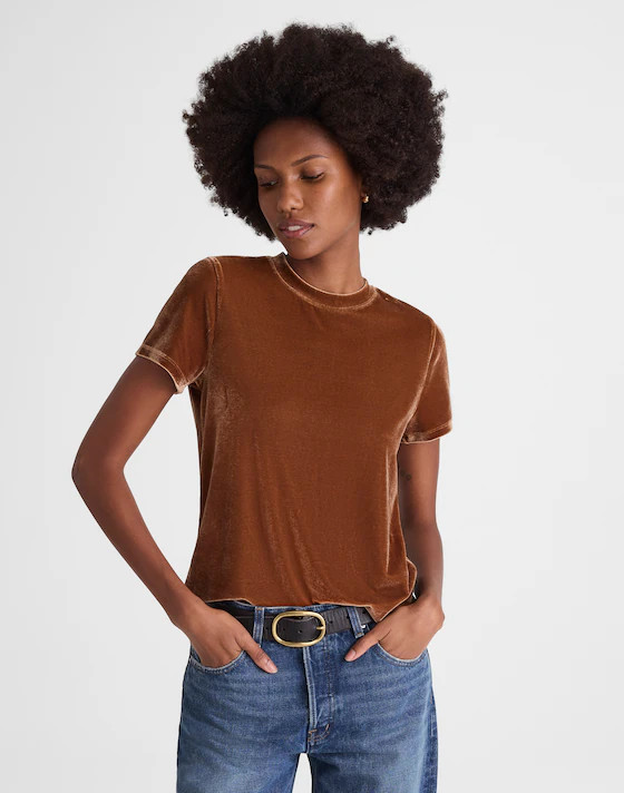 The Relaxed Tee in Velvet | Madewell