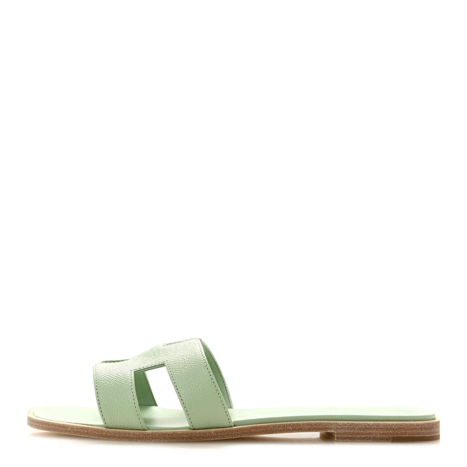 Hermes Epsom Oran Sandals 40 Vert Jade 1939713 | FASHIONPHILE (US)