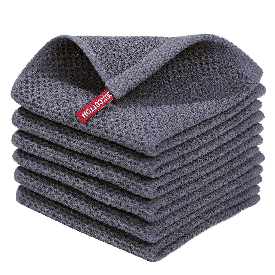 Homaxy 100% Cotton Waffle Weave Kitchen Dish Cloths, Ultra Soft Absorbent Quick Drying Dish Towel... | Amazon (US)