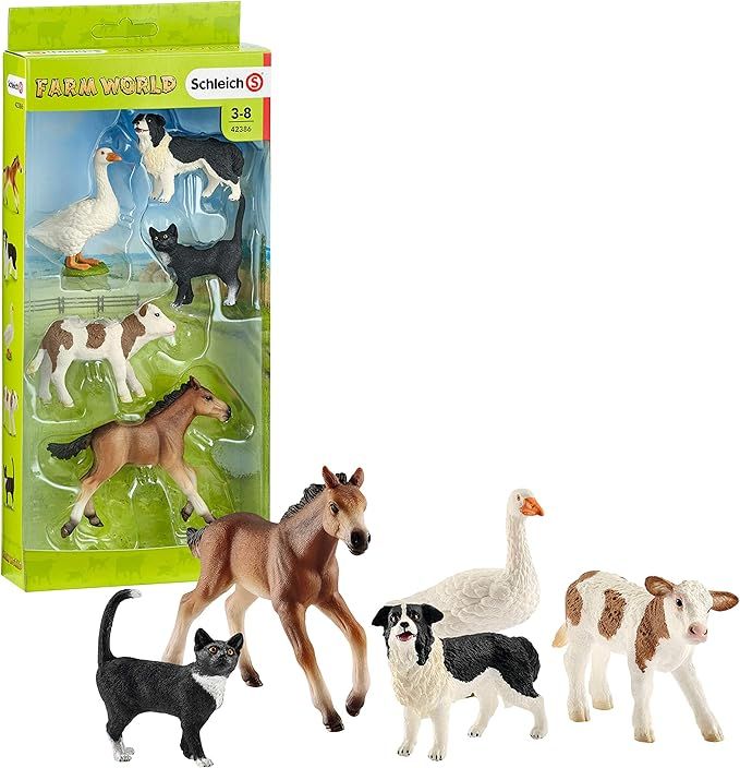 SCHLEICH Farm World, Farm Toys for Boys and Girls Ages 3-8, 4-Piece Assorted Farm Animal Figurine... | Amazon (US)