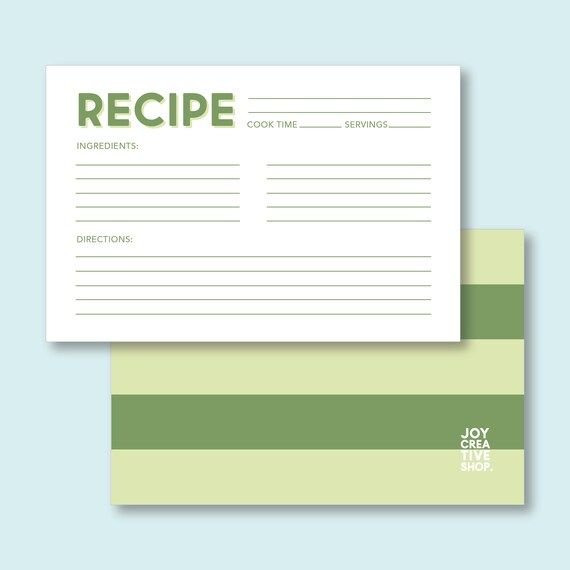 Modern Classics Monogram Recipe Cards 2 Personalized Gift | Etsy | Etsy (US)