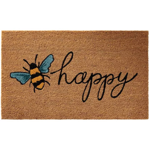 Nourison Casa Bella NC461 Bee Happy Door Mat - Multicolor 1'6"X2'6" | Target