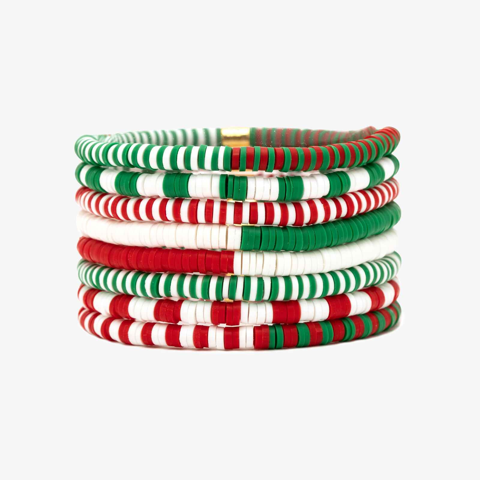 Vacation Vibes Deck the Halls Stretch Bracelet Set of 8 | Pura Vida Bracelets