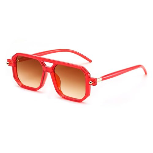 FEISEDY Vintage Square 70s Flat Aviator Sunglasses Women Men Classic Retro Stylish Frame UV400 Sunglasses B2622 | Amazon (US)