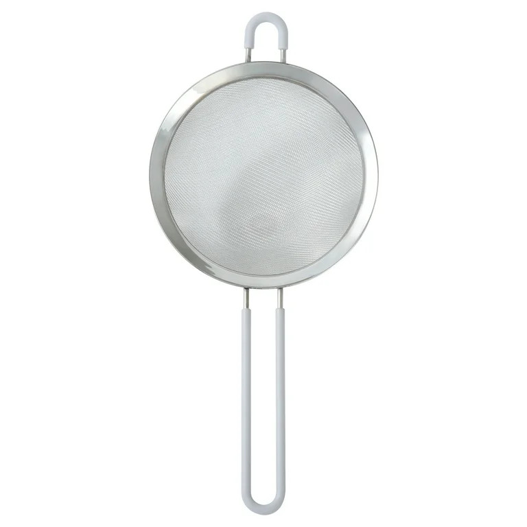 Mainstays 6" Premium Stainless Steel Fine Mesh Strainer, Silver | Walmart (US)