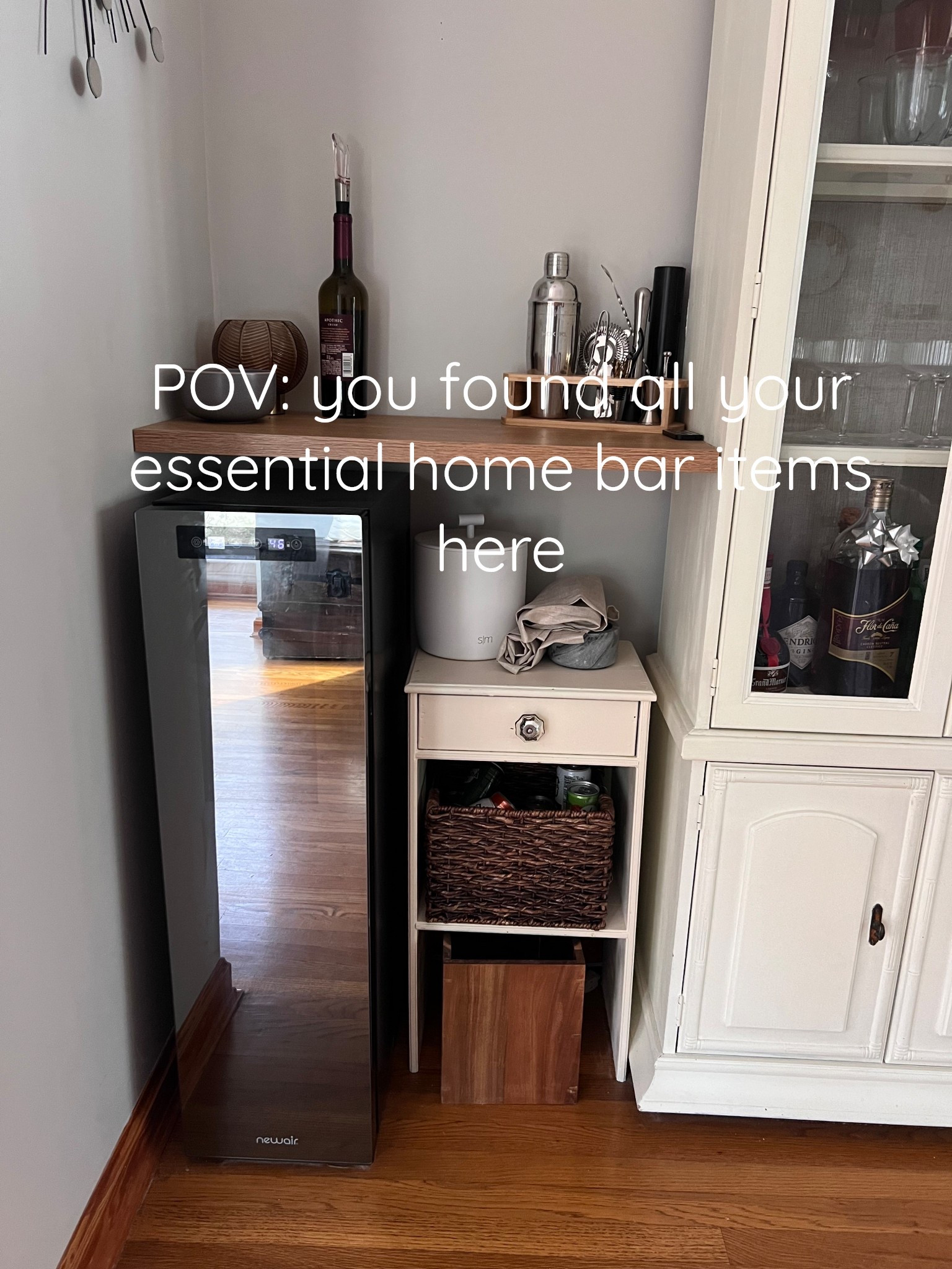 At home bar made easy with all the necessary essentials in one place. 🥂 Cheers! 

#LTKHome