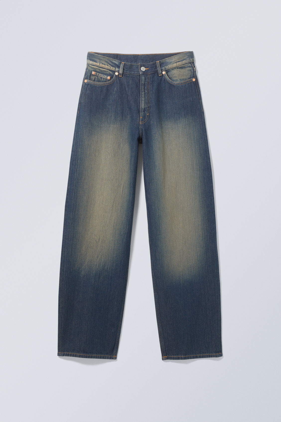 Rail Mid Loose Straight Jeans - Blue | Weekday