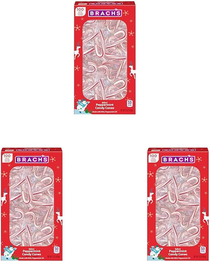 Brach's Mini Candy Canes, 100 ct Carton (Pack of 3) | Amazon (US)