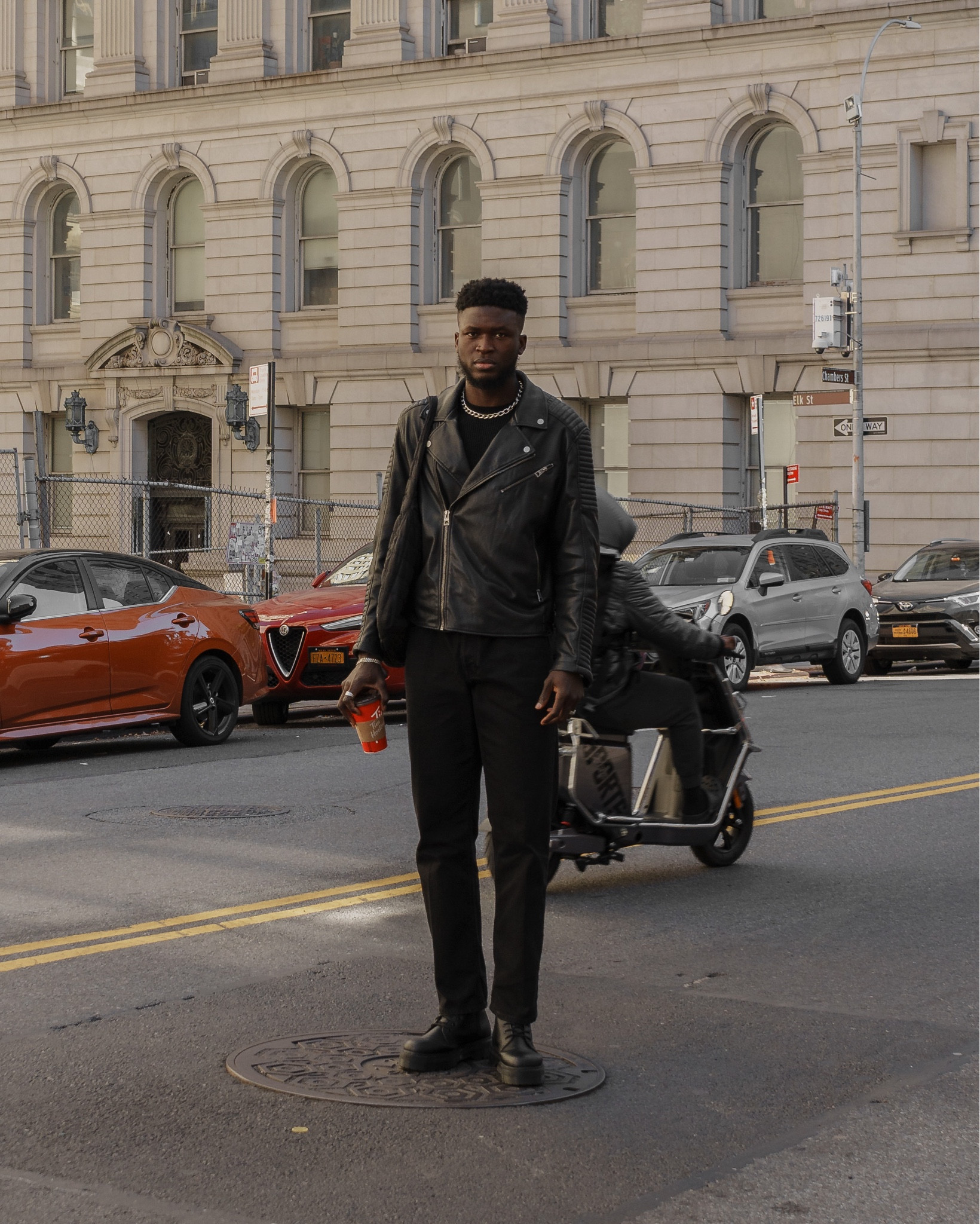 All black biker jacket look. Linked below

#LTKSeasonal #LTKFind #LTKmens