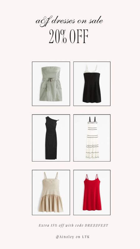 Abercrombie dresses on major sale! 20% off + extra 15% off with code DRESSFEST 🤎 they have the chicest styles right now! 

#LTKSaleAlert #LTKStyleTip