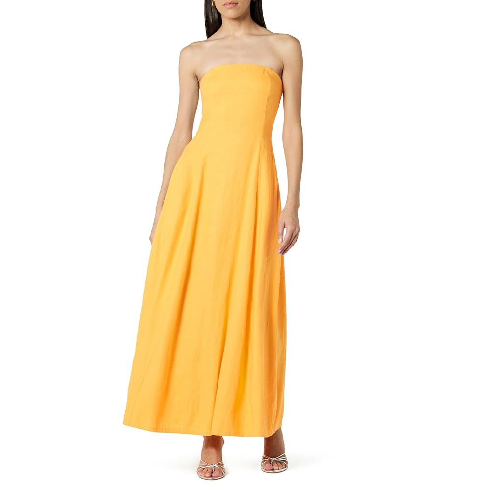 The Drop Women's Carlota Strapless Linen Maxi Dress | Amazon (US)