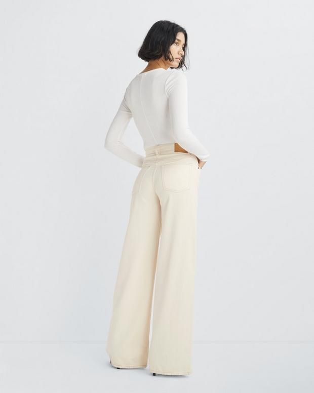 Featherweight Sofie Wide-Leg - Ecru | rag & bone