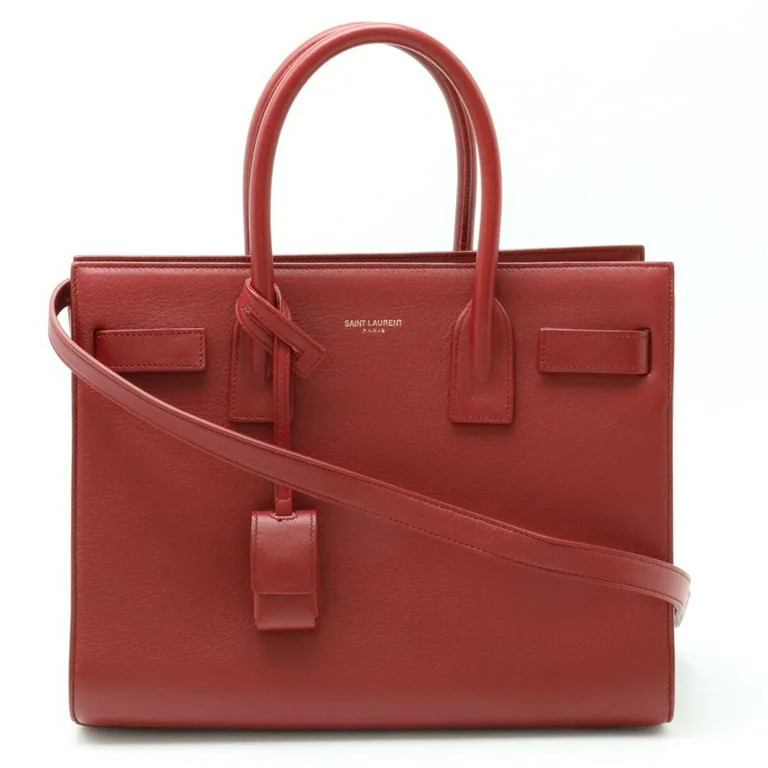 Pre-Owned SAINT LAURENT PARIS YSL Yves Saint Laurent Sac de Jour Handbag Shoulder Leather Red 477... | Walmart (US)