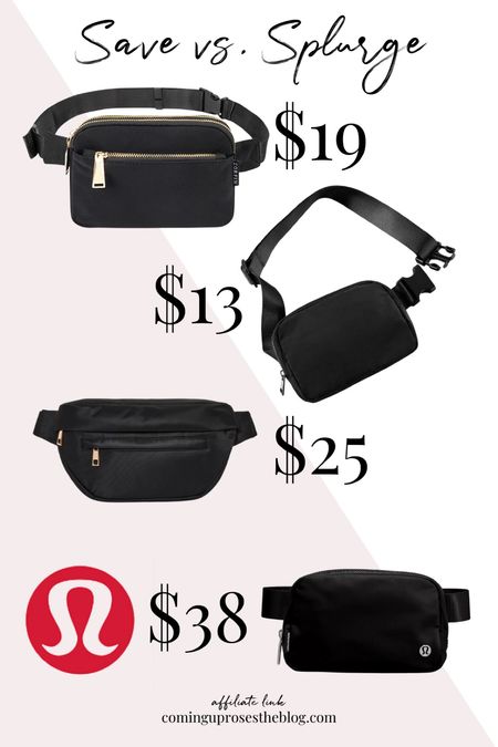 Save vs splurge - Lululemon inspired belt bag from Amazon, Target + Walmart 🖤 

Belt bags // Lululemon bag look alike // belt bags under $30 // belt bags under $20 // belt bags under $15 // black belt bag

#LTKitbag #LTKunder50 #LTKFind