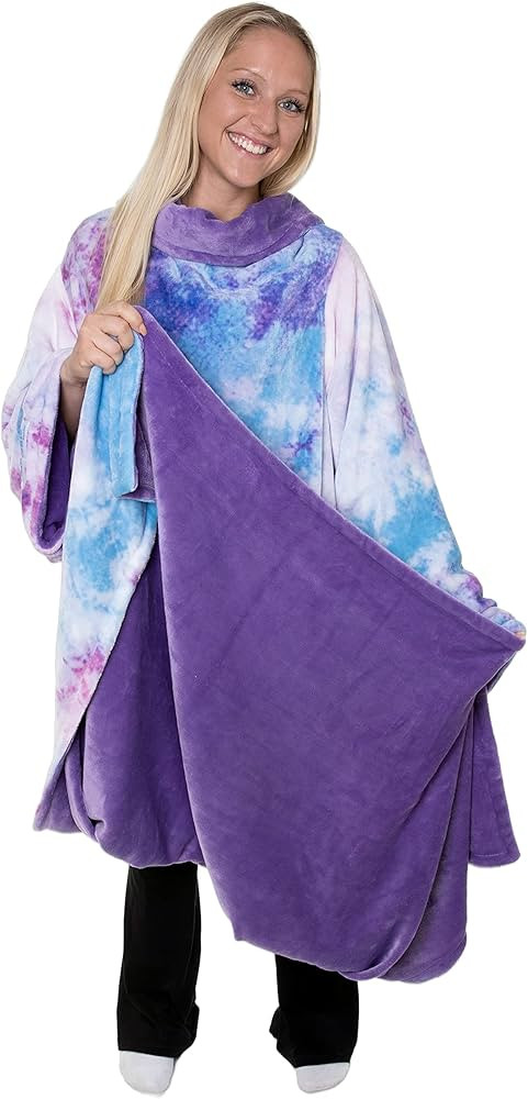 Snuggie Reversible- The Original Wearable Blanket That Has Sleeves, Warm, Cozy, Super Soft Velvet... | Amazon (US)