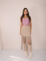 Lennon Fringe Skirt | Molly Green