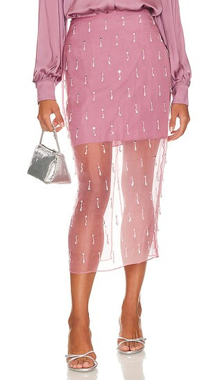 Crystal Teardrop Marta Skirt in Faded Violet | Revolve Clothing (Global)
