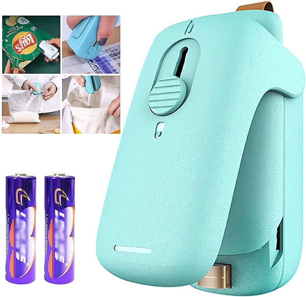 Mini Bag Sealer, Mini bag sealer heat seal,Bag Sealers,Handheld Heat Vacuum Sealer, 2 in 1 Heat S... | Amazon (US)