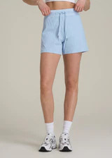 High Rise After Practice Short for Tall Women in Stone | American Tall