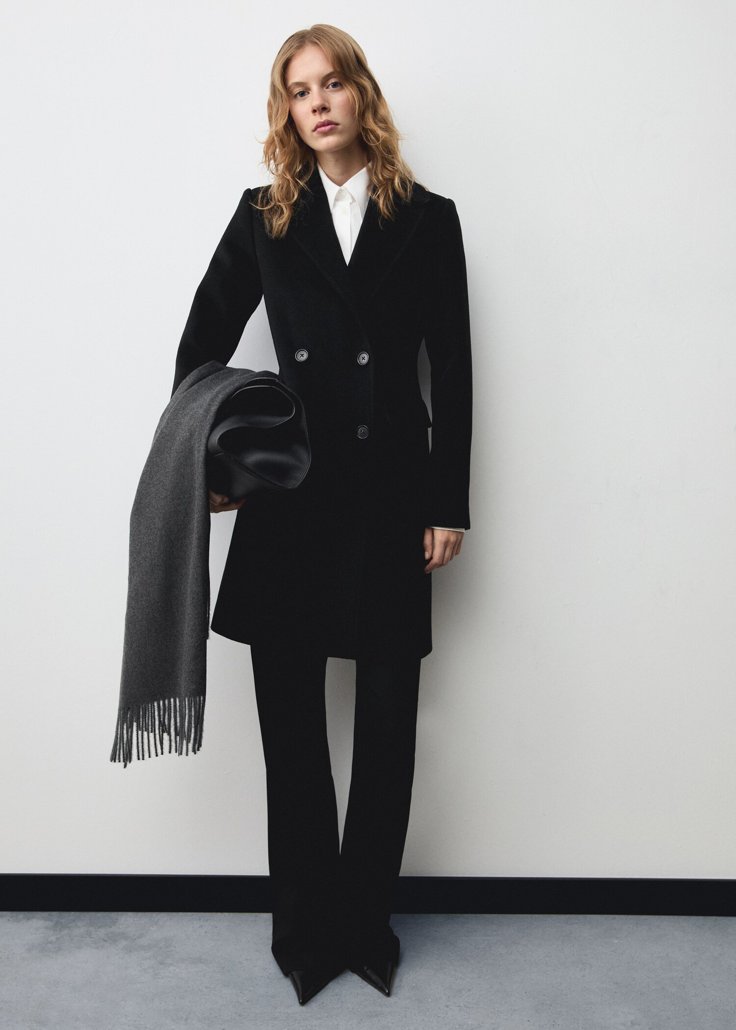 Double-breasted midi wool coat - Women | MANGO USA | Mango (US/MX/AU)