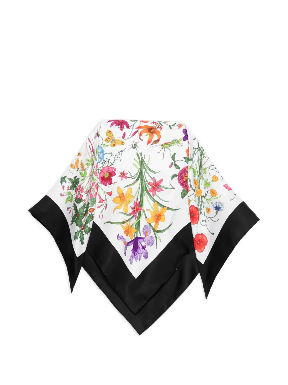 Gucci floral-print scarf - White | Farfetch Global