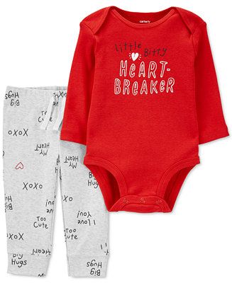 Carter's Baby Neutral 2-Pc. Valentine's Day Bodysuit & Pants Set & Reviews - Sets & Outfits - Kid... | Macys (US)