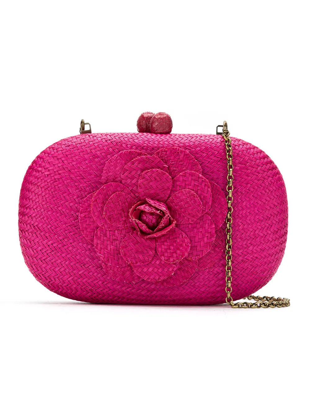 Serpui straw clutch - Pink | FarFetch Global