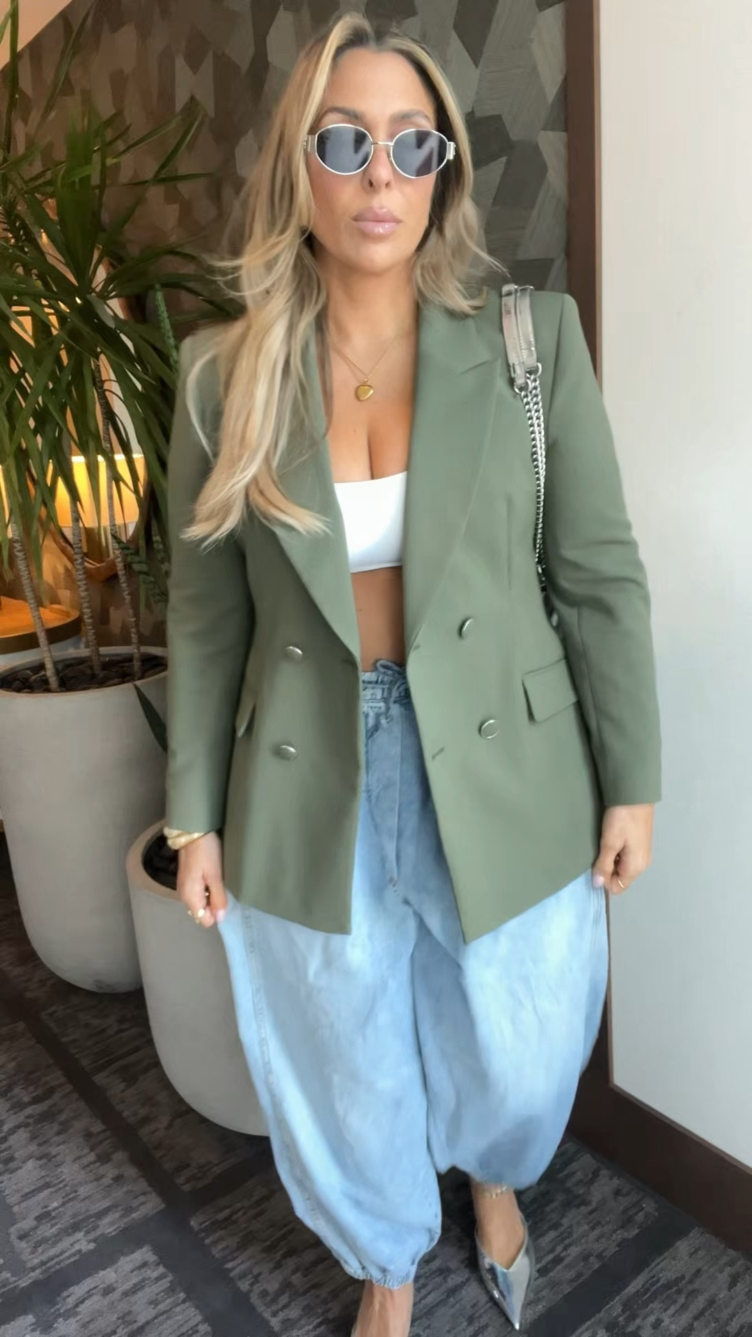My fav summer denim balloon joggers stretchy waist light weight run big wearing a size medium (usually a size L/XL in bottoms. 

green blazer old zara

white bralette that I use to style: I can’t recall exactly which one I had on, but the skinny strap is less supportive and shorter , and the thick strap is more supportive and a little longer XL

Yellow Jacket. OMG, I loveeddd this jacket. It is faux leather and the true color is what you see. I did not try the capris (stretch felt limited) Size L

I have a discount code to use on AFRM.con

CHRISTINEN15

The code can only be used on afrm.com but I did link the other retailer selling these pieces for purposes of size availability



#LTKMidsize #LTKOver40 #LTKootd #LTKTall