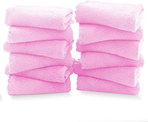 TENSTARS 12 Pack Premium Washcloths Set - Quick Drying- Soft Microfiber Coral Velvet Highly Absorben | Amazon (US)