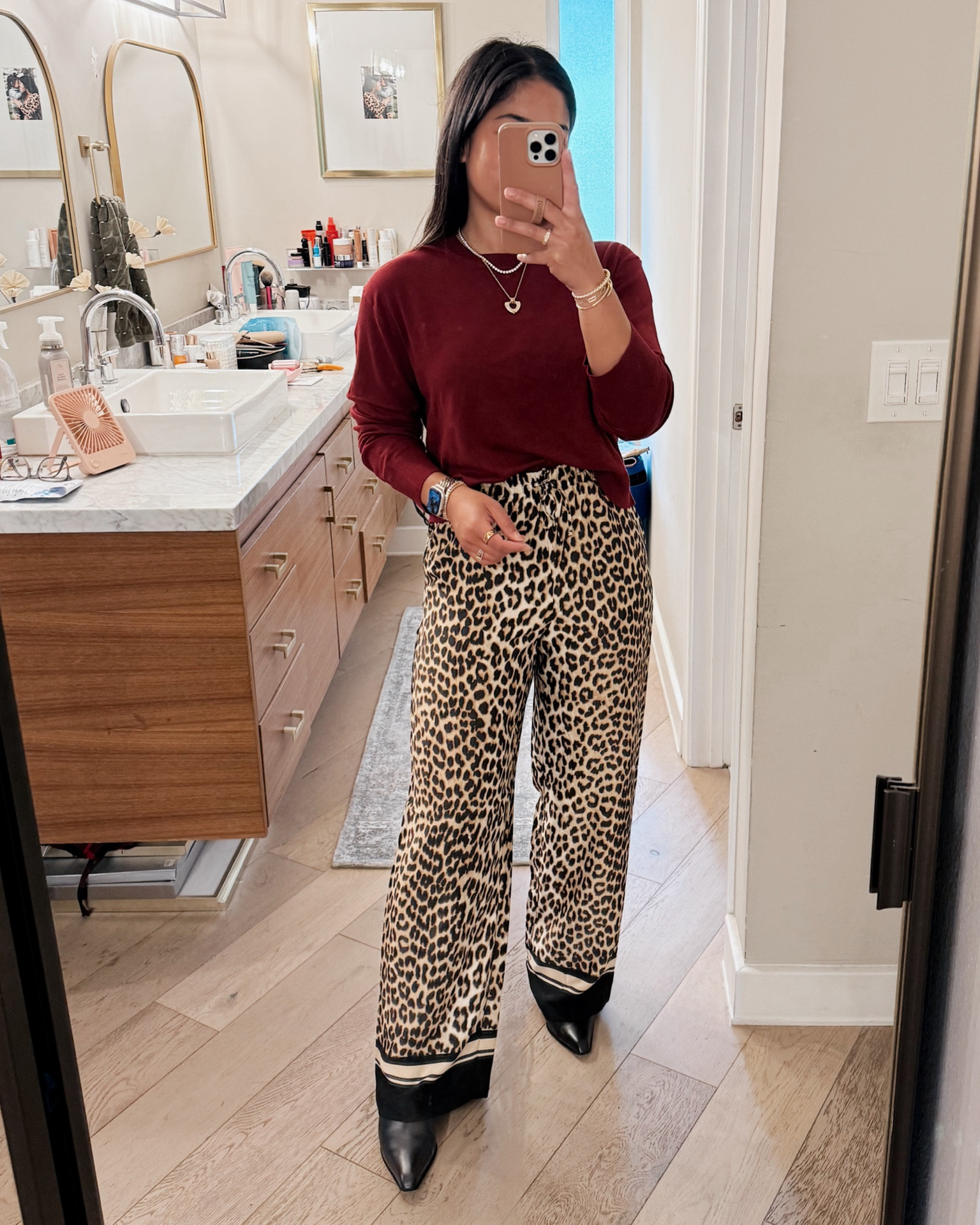Sunday best! Leopard pull on satin pants and sweater! Comfy and chic! My satin pants are on sale under $20 and also come in solid colors 


#LTKStyleTip #LTKSaleAlert #LTKFindsUnder50