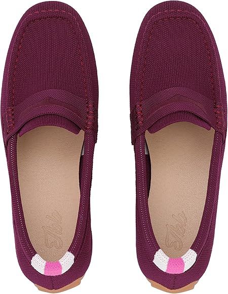 JBB Women's Knit Driving Loafers Penny Moccasins Comfortable Slip on Walking Boat Shoes… | Amazon (US)