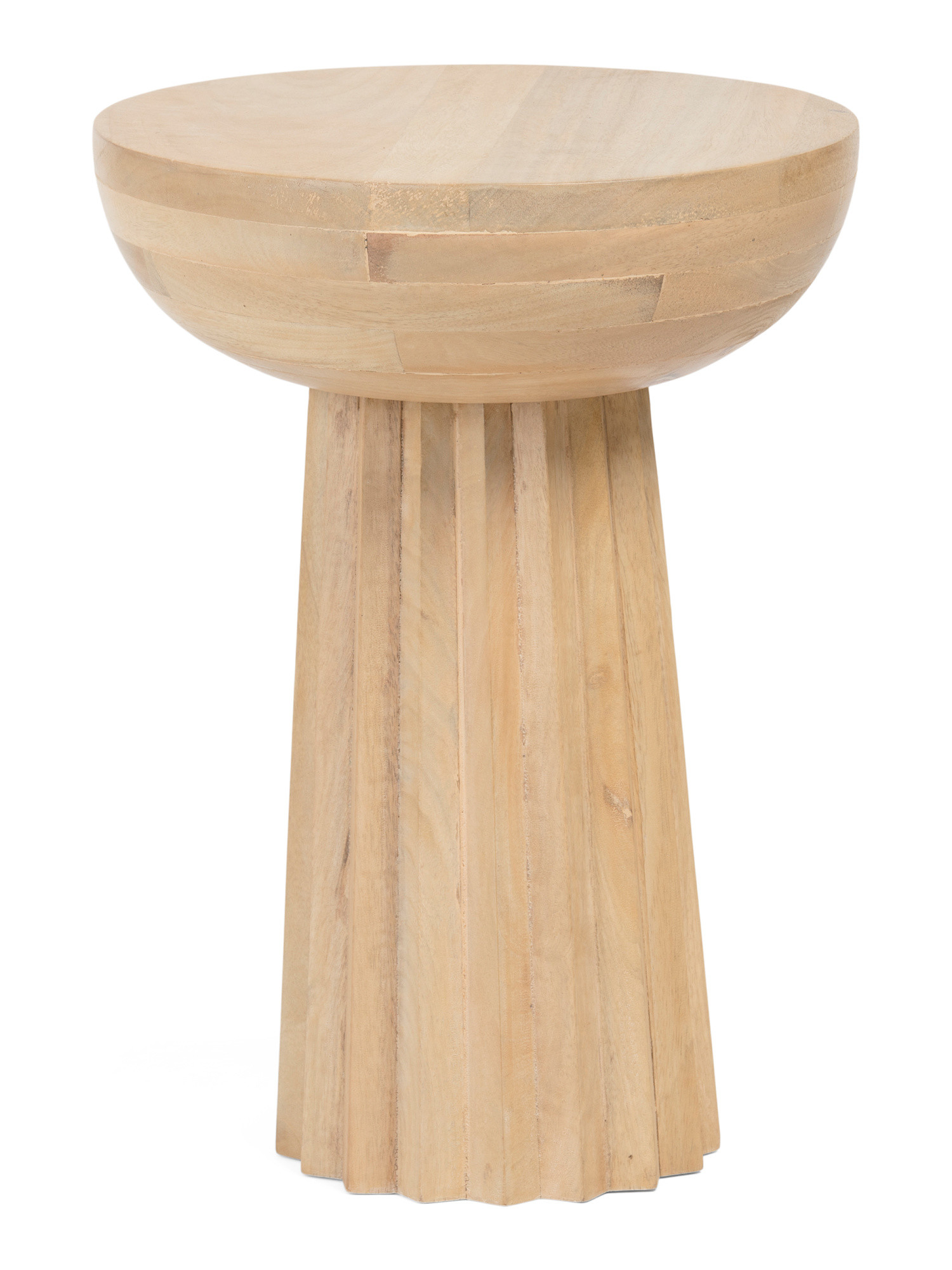 20in Fluted Wood Side Table | Furniture & Lighting | Marshalls | Marshalls