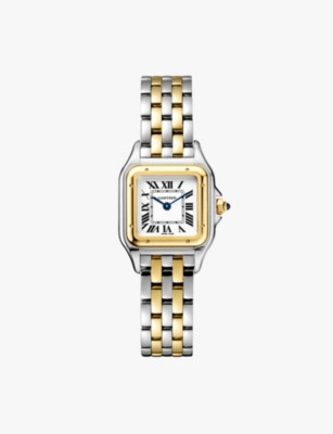 CARTIER CRW2PN0006 Panthère de Cartier small model 18ct yellow-gold and stainless steel watch | Selfridges