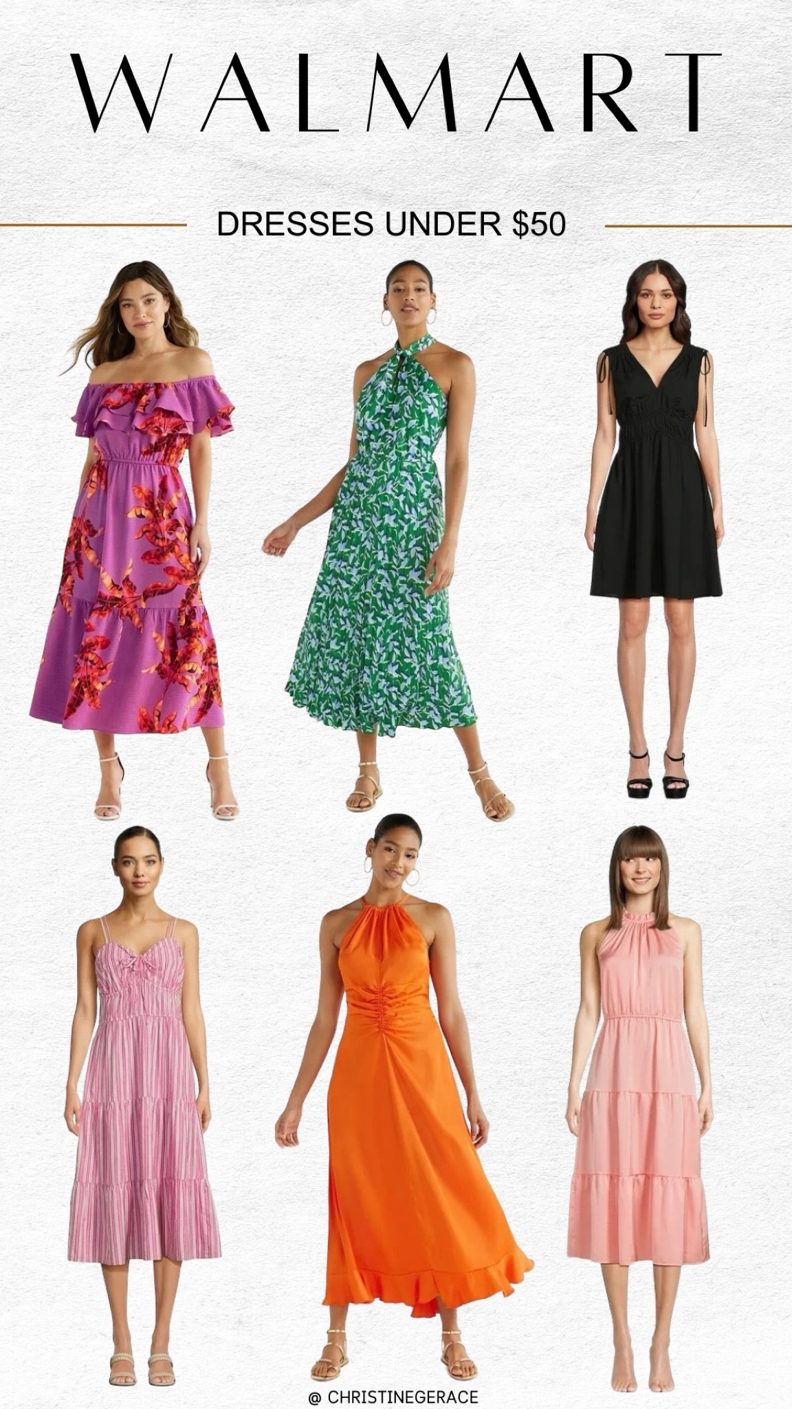 Walmart wedding guest dresses under $50!! 

#weddingguest #summeroutfit #dress #walmart 

#LTKStyleTip #LTKFindsUnder50 #LTKFindsUnder100