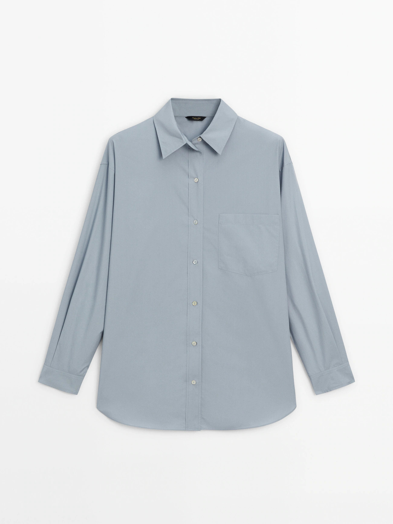 Popelin-Hemd 100 % Baumwolle Tasche | Massimo Dutti DE