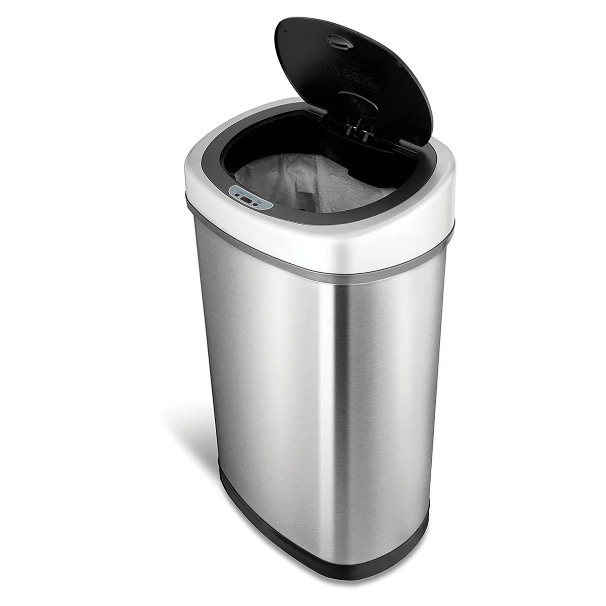 Nine Stars 13.2 Gallon Stainless Steel Motion Sensor Trash Can | Wayfair North America