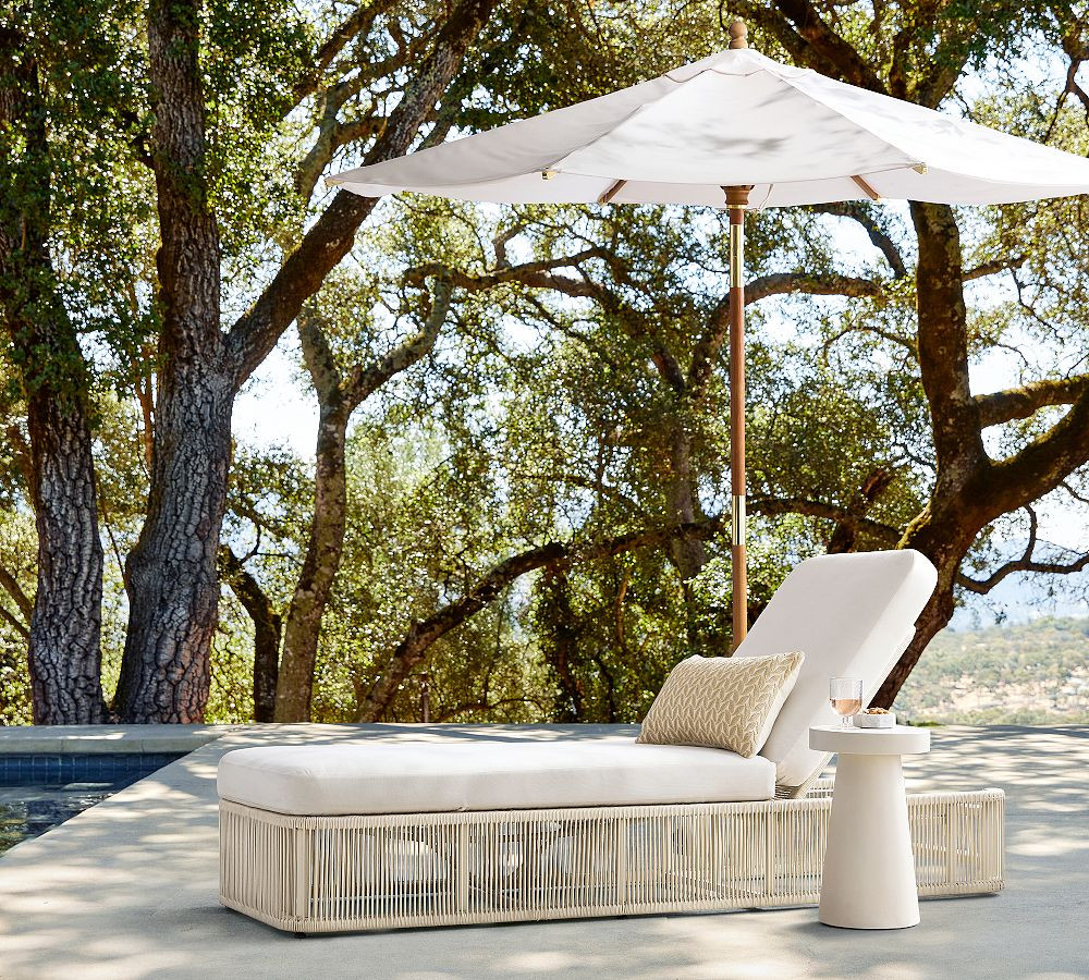 Lakewood Rope Outdoor Single Chaise | Pottery Barn (US)