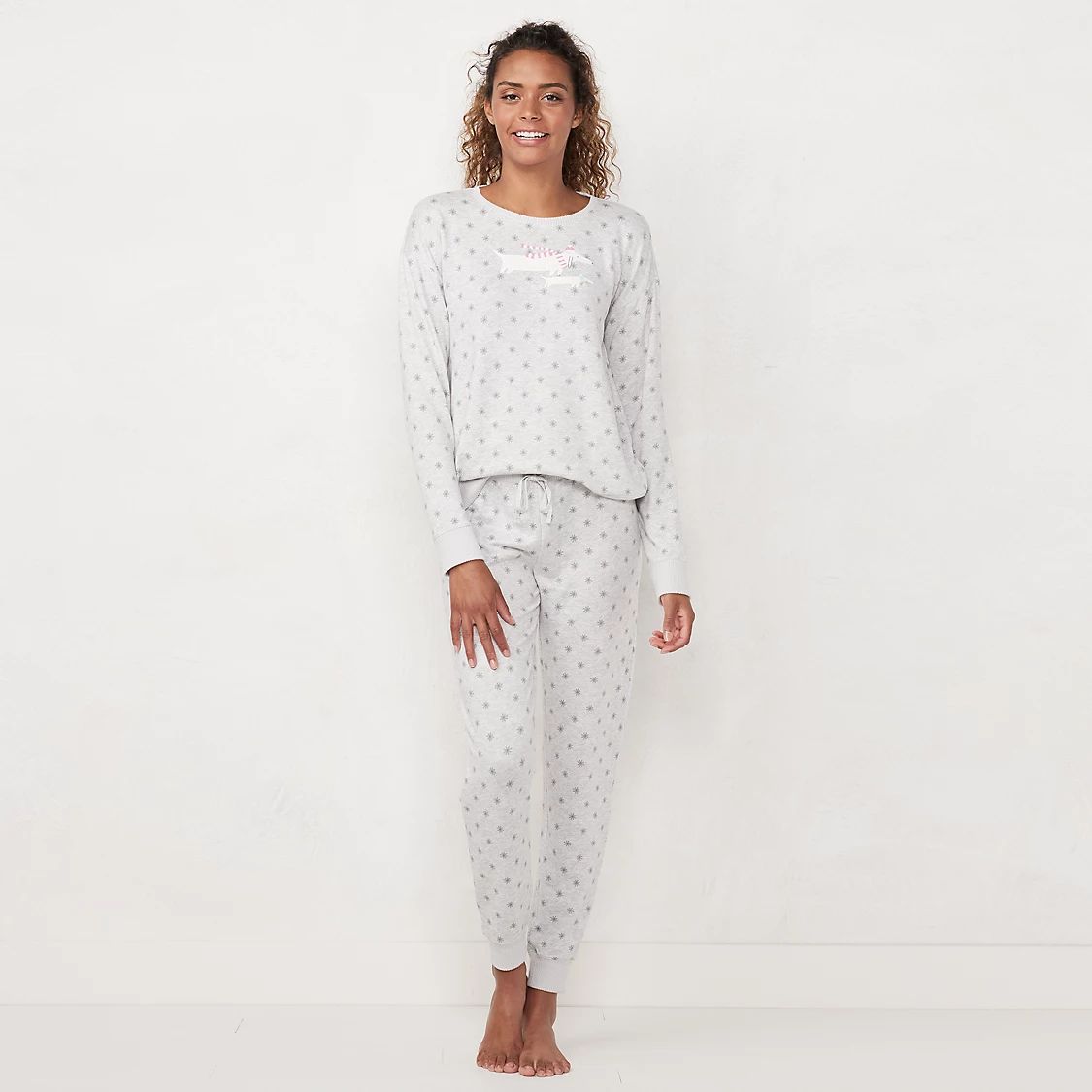Women's LC Lauren Conrad Extra Soft Pajama Shirt & Pajama Pants Set | Kohl's