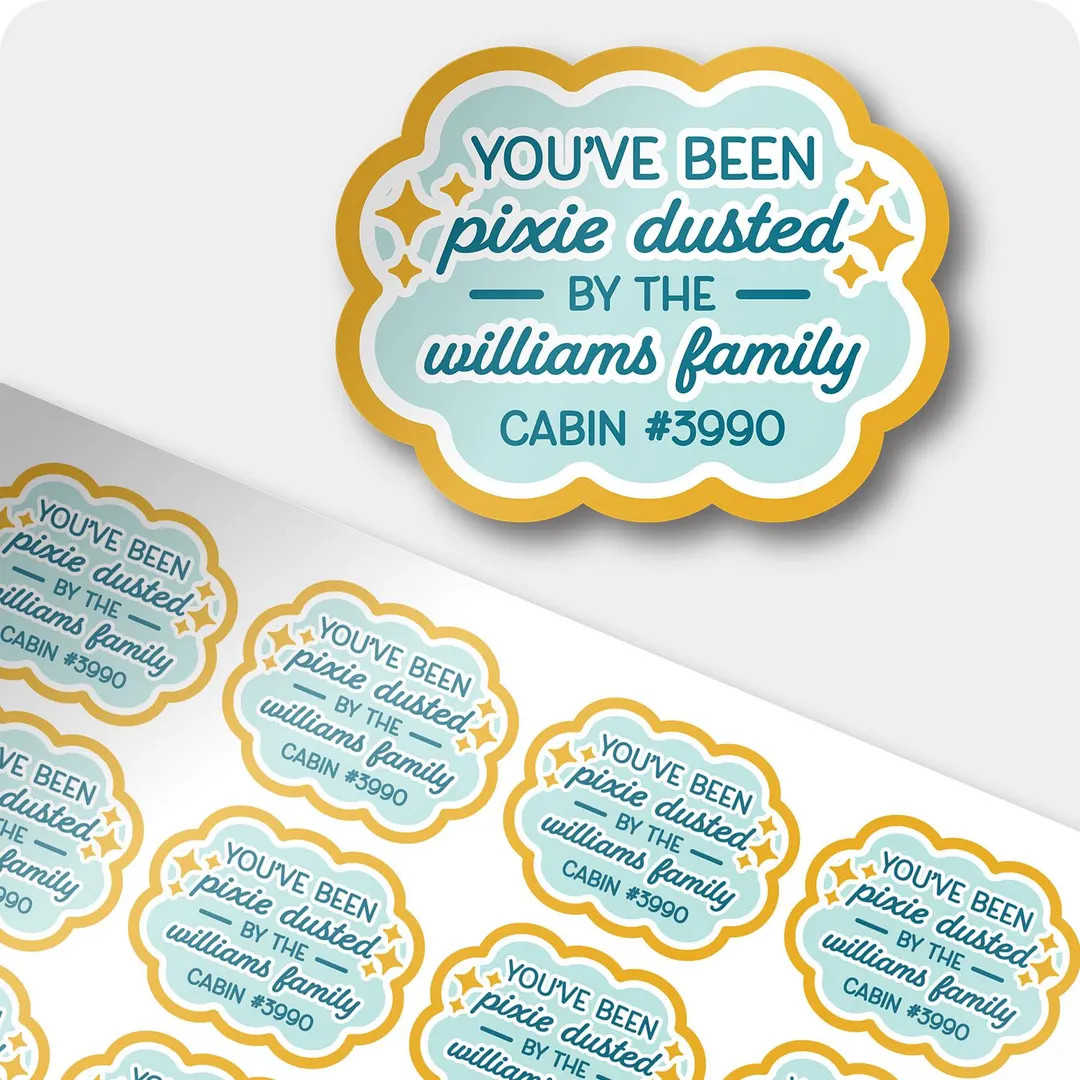 Pixie Dust Stickers | Personalized Disney Cruise Fish Extender Labels | Cabin Door Gift Bag Favor... | Etsy (US)
