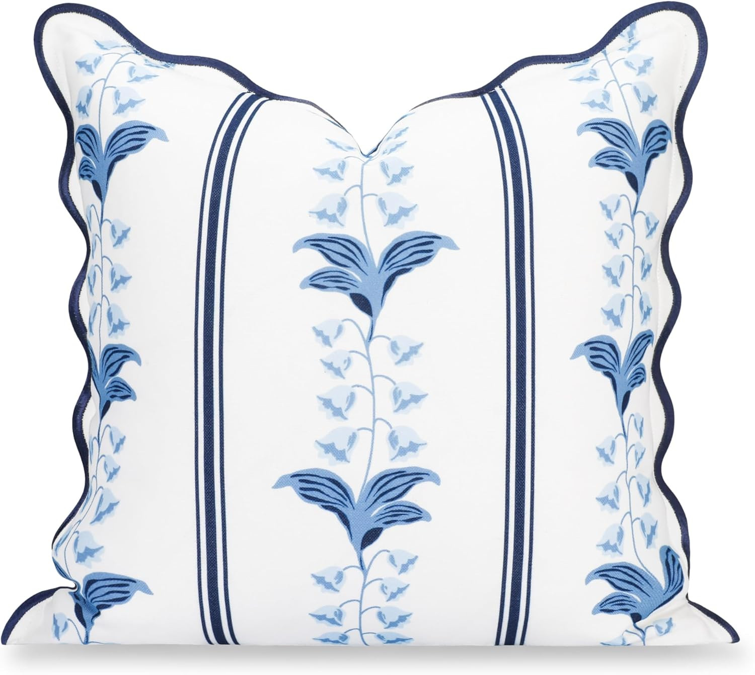 Hofdeco Premium Coastal Hampton Patio Indoor Outdoor Throw Pillow Cover Only, 20"x20" Water Repel... | Amazon (US)