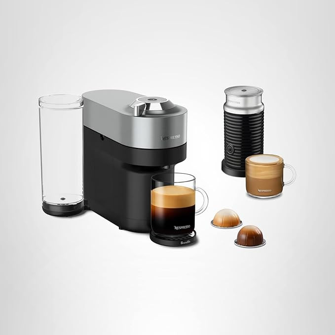 Nespresso Vertuo Pop+ Deluxe Coffee and Espresso Maker by Breville with Milk Frother, Titan | Amazon (US)