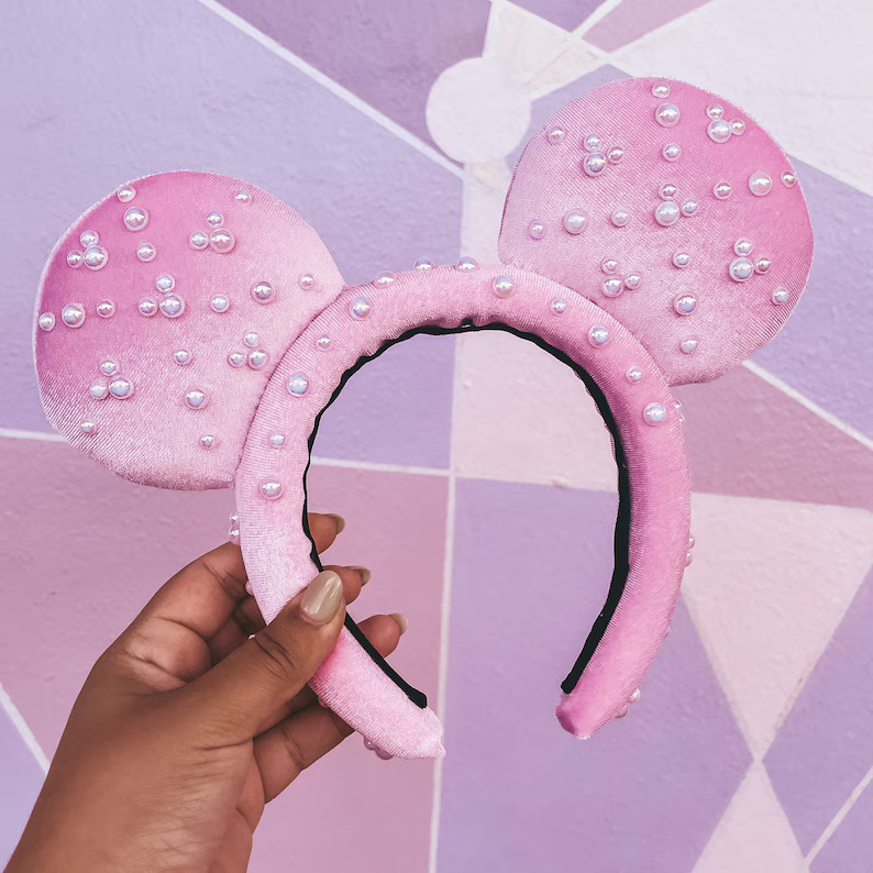 Pink Padded Pearl Ears | Etsy (US)