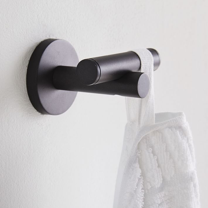 Modern Overhang Bathroom Hardware - Matte Black | West Elm (US)