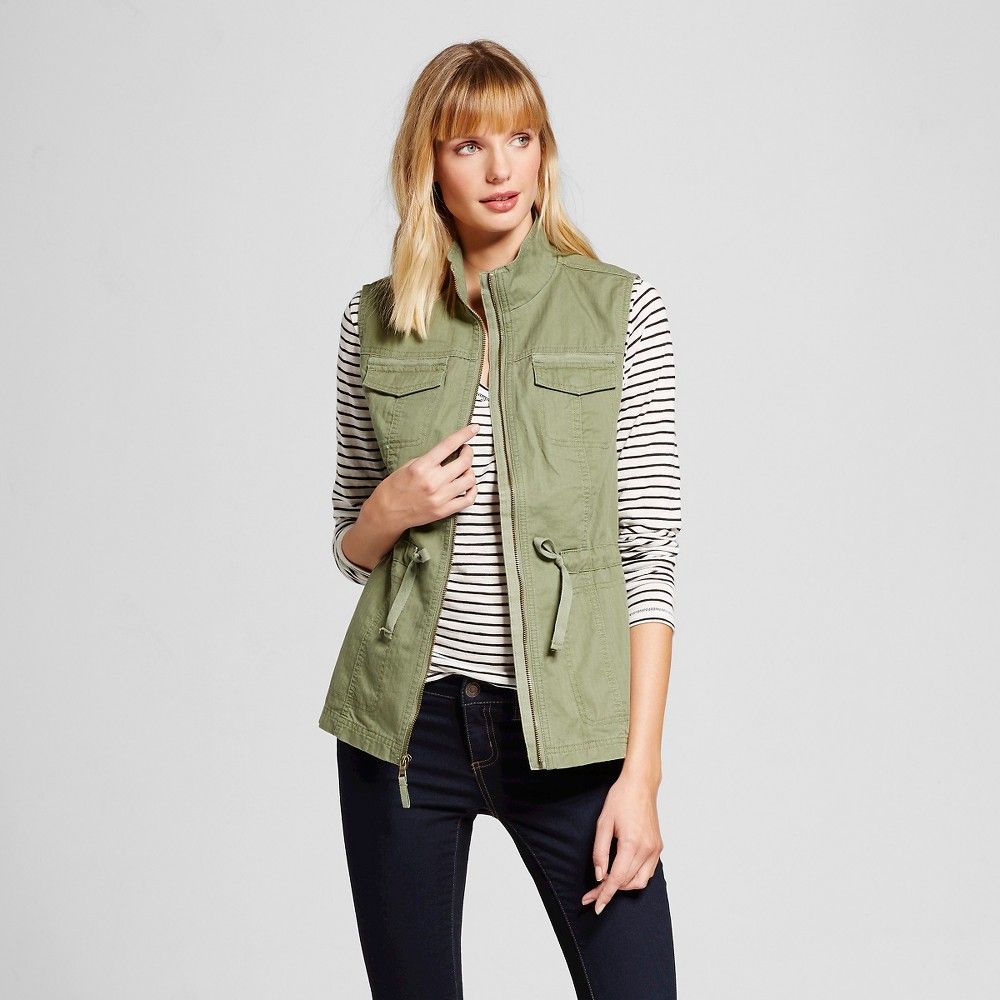 Women's Utility Vest Green L - Merona | Target