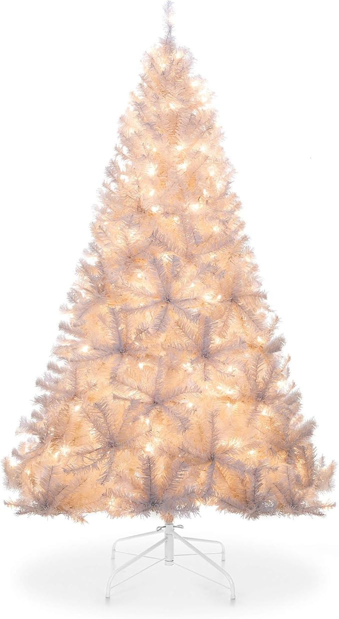 Best Choice Products 6ft Pre-Lit Hinged Artificial Christmas Pine Tree Holiday Decoration w/ 250 ... | Amazon (US)