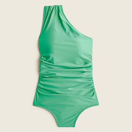 J.Crew: Ruched One-shoulder One-piece For Women | J.Crew US